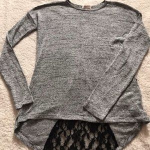 Black and gray tunic top
